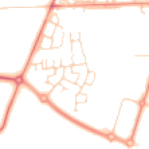 Daytime road noise heatmap for DN9 3FU