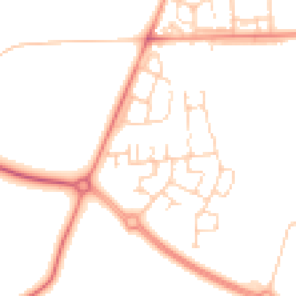 Daytime road noise heatmap for DN9 3FX