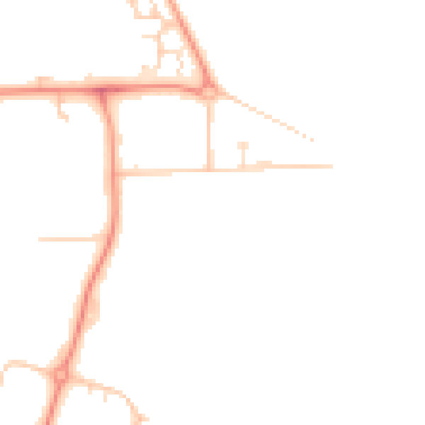 Daytime road noise heatmap for DN9 3GE