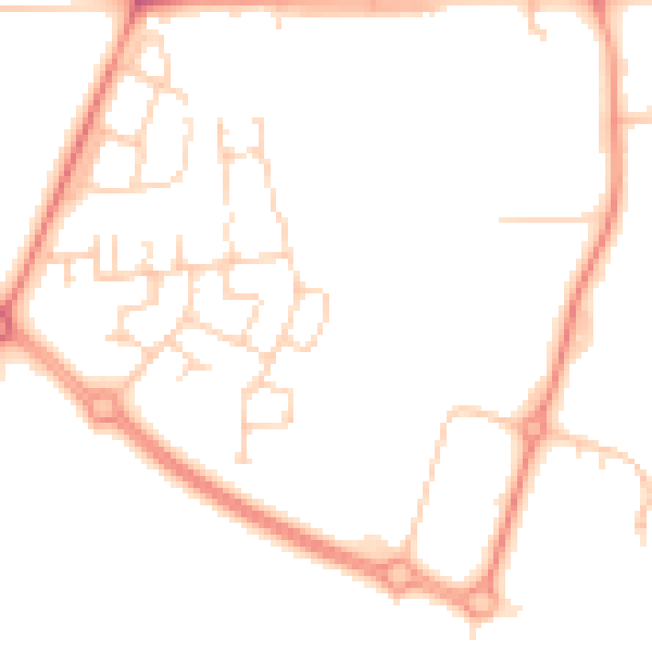 Daytime road noise heatmap for DN9 3GR