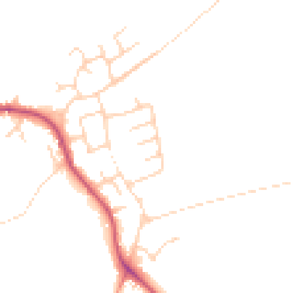 Daytime road noise heatmap for DN9 3JH