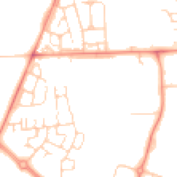 Daytime road noise heatmap for DN9 3LT