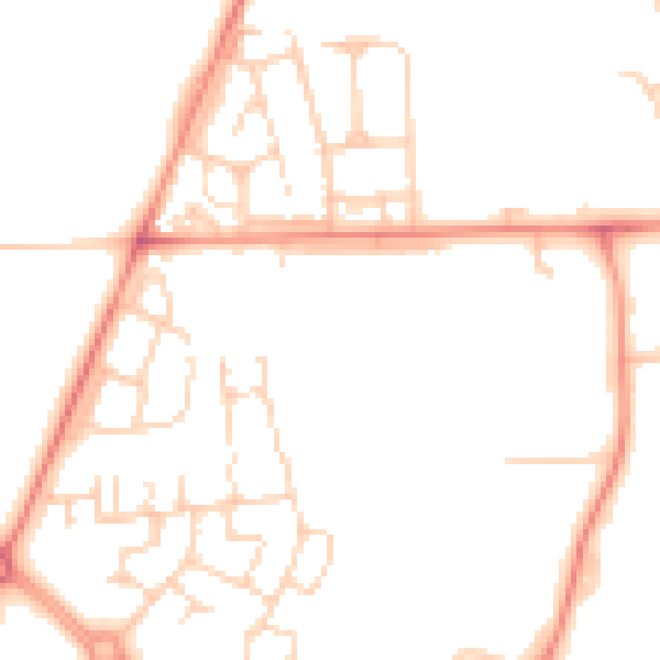 Daytime road noise heatmap for DN9 3LU