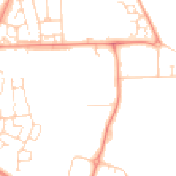 Daytime road noise heatmap for DN9 3LW