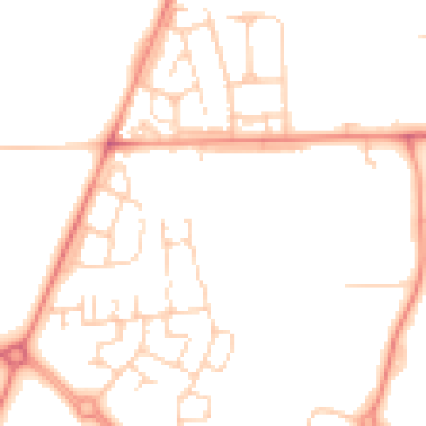 Daytime road noise heatmap for DN9 3LY