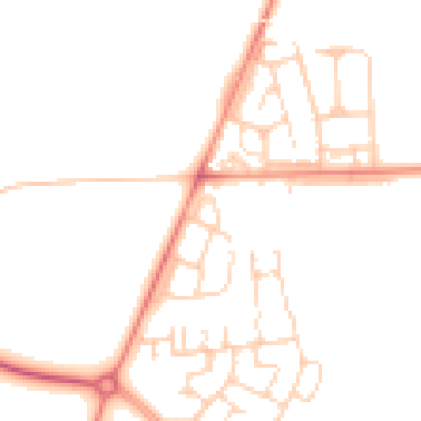 Daytime road noise heatmap for DN9 3NE