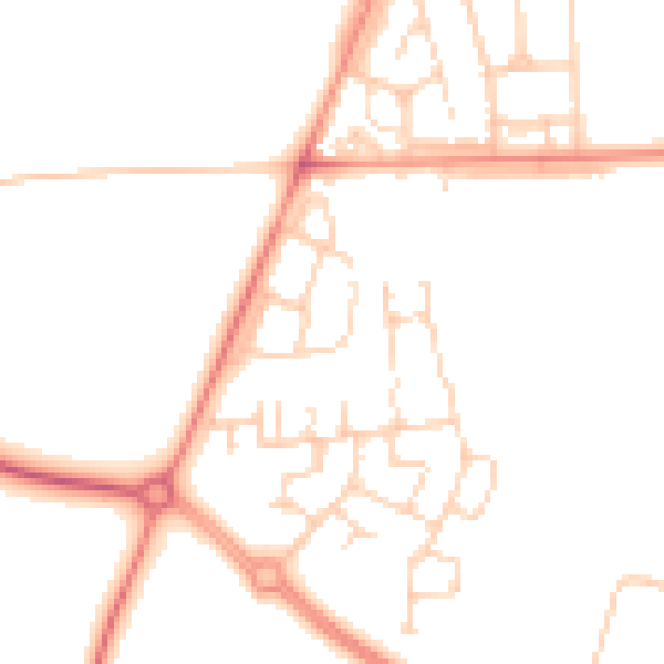 Daytime road noise heatmap for DN9 3NJ