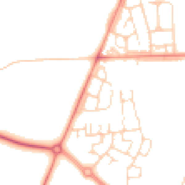 Daytime road noise heatmap for DN9 3NQ
