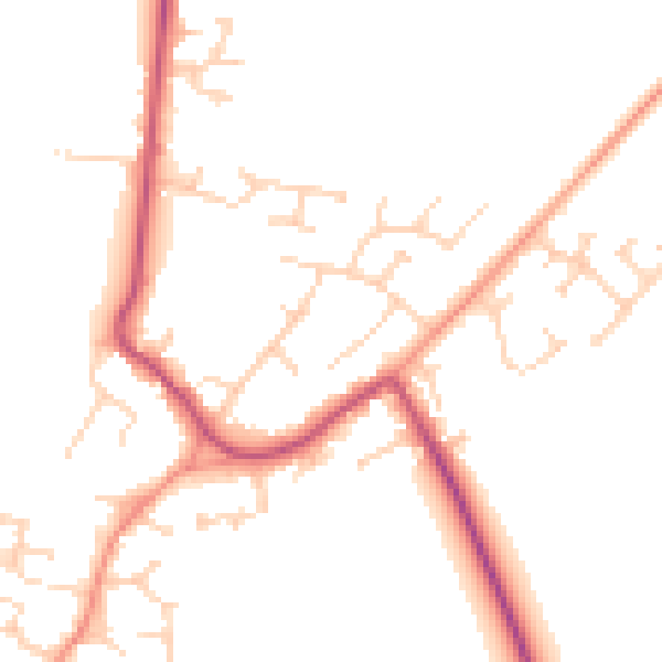 Daytime road noise heatmap for DN9 3NX