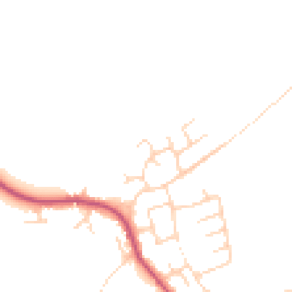 Daytime road noise heatmap for DN9 3PG