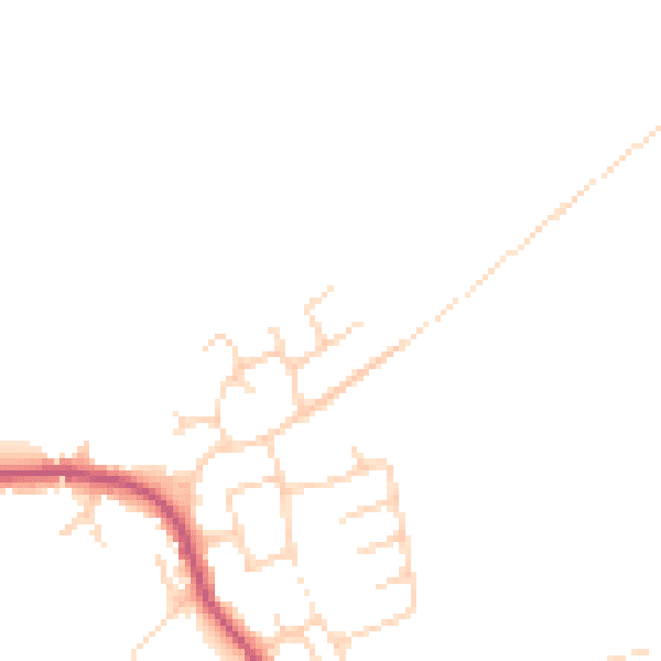 Daytime road noise heatmap for DN9 3PH