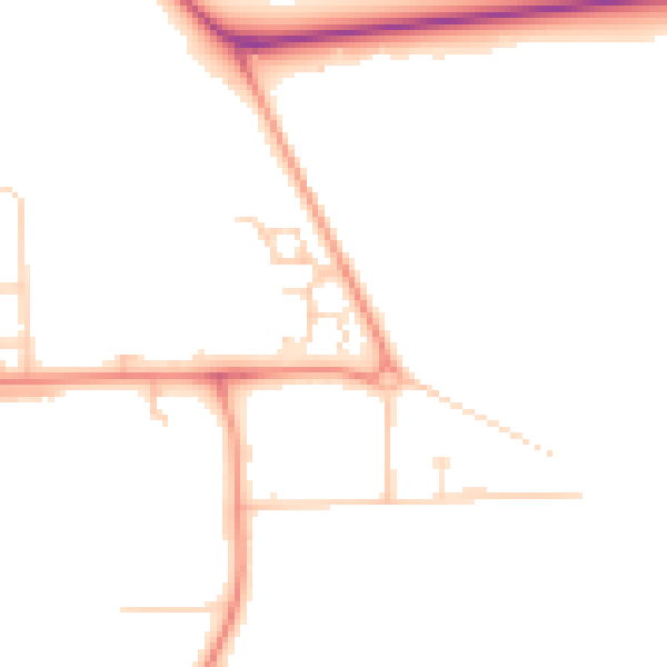 Daytime road noise heatmap for DN9 3PY