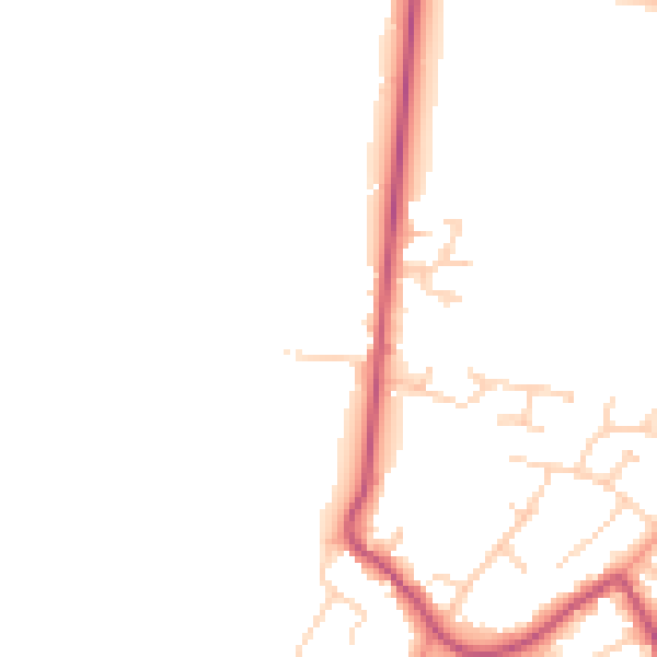 Daytime road noise heatmap for DN9 3QD