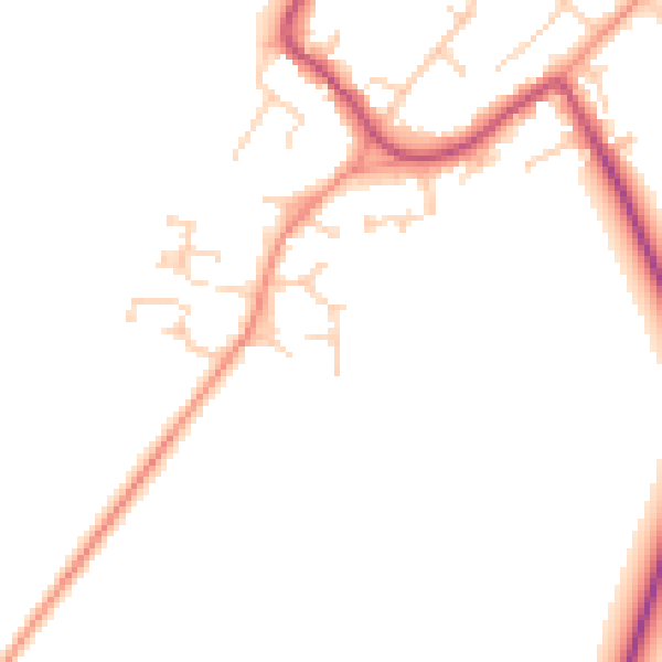 Daytime road noise heatmap for DN9 3QU