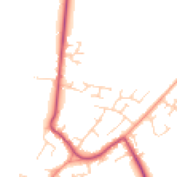 Daytime road noise heatmap for DN9 3RF