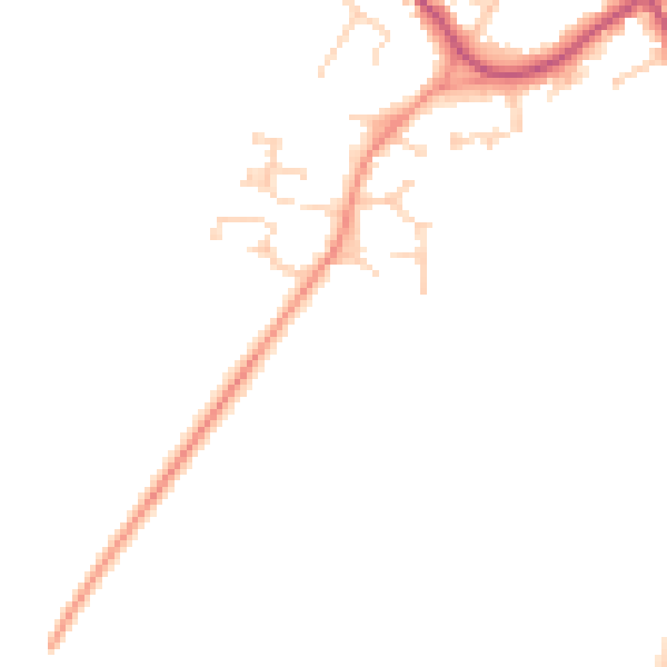 Daytime road noise heatmap for DN9 3RT