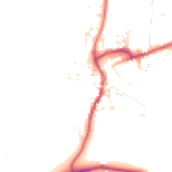Daytime road noise heatmap for DT10 1BU