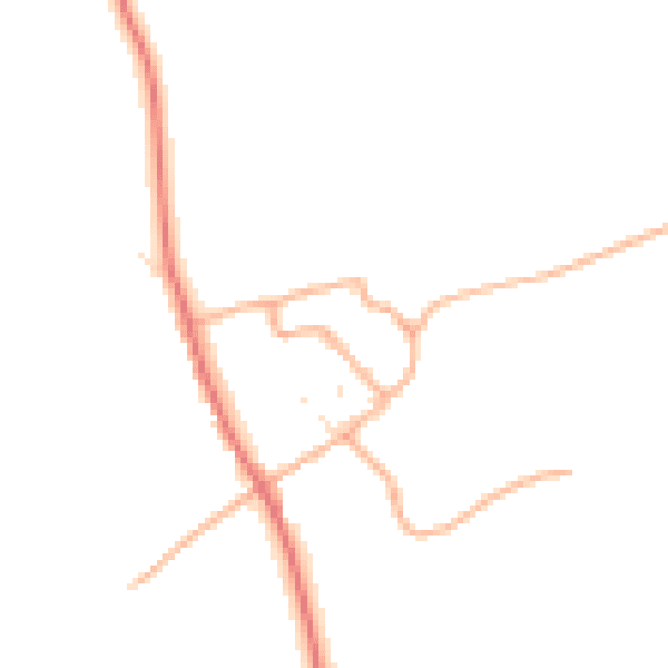 Daytime road noise heatmap for DT10 1LY