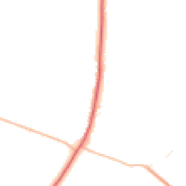 Daytime road noise heatmap for DT10 2AZ