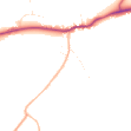 Daytime road noise heatmap for DT10 2DJ