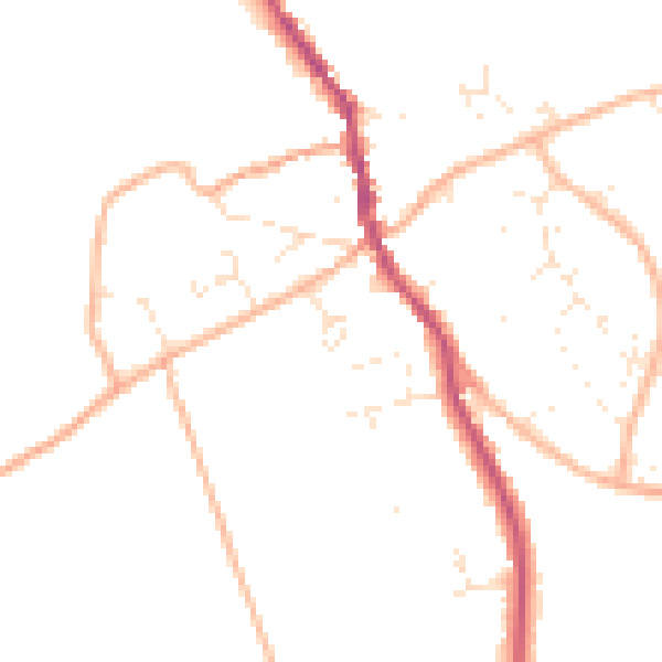 Daytime road noise heatmap for DT10 2FB