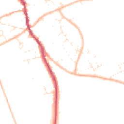 Daytime road noise heatmap for DT10 2NH