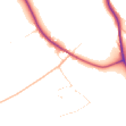 Daytime road noise heatmap for DT11 0QA