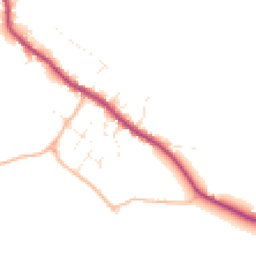 Daytime road noise heatmap for DT11 0TZ