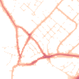 Daytime road noise heatmap for DT11 7EY