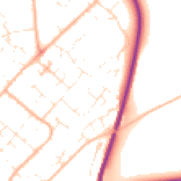Daytime road noise heatmap for DT11 7PG