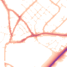 Daytime road noise heatmap for DT11 7RN