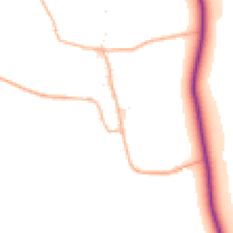 Daytime road noise heatmap for DT11 8QB