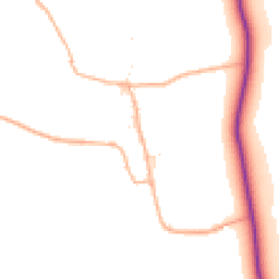 Daytime road noise heatmap for DT11 8QD