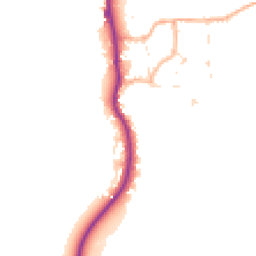 Daytime road noise heatmap for DT11 8QN