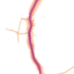 Daytime road noise heatmap for DT11 8TE