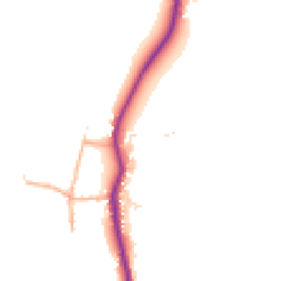 Daytime road noise heatmap for DT11 8TN