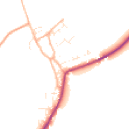 Daytime road noise heatmap for DT11 8TS