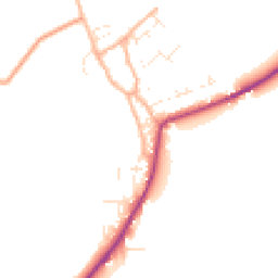 Daytime road noise heatmap for DT11 8UB