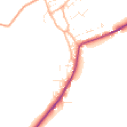 Daytime road noise heatmap for DT11 8UE