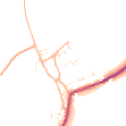 Daytime road noise heatmap for DT11 8UY