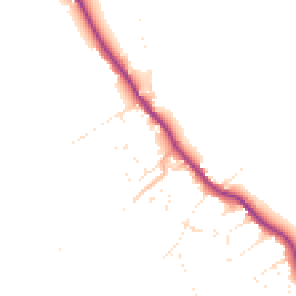 Daytime road noise heatmap for DT11 9NT