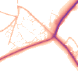 Daytime road noise heatmap for DT11 9PY