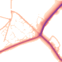 Daytime road noise heatmap for DT11 9PZ
