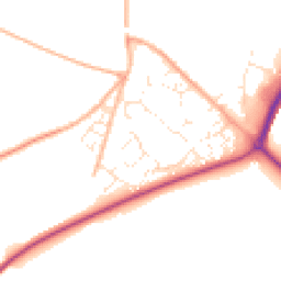 Daytime road noise heatmap for DT11 9QL