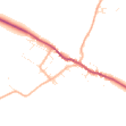 Daytime road noise heatmap for DT2 8DG