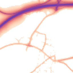Daytime road noise heatmap for DT2 8GX