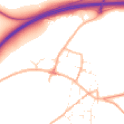 Daytime road noise heatmap for DT2 8GZ