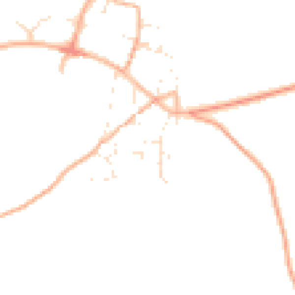 Daytime road noise heatmap for DT2 8SZ