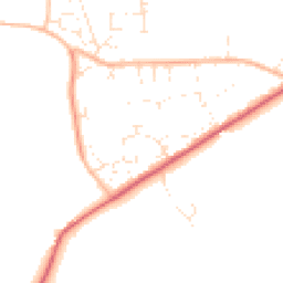 Daytime road noise heatmap for DT2 8TP