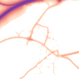 Daytime road noise heatmap for DT2 8UE